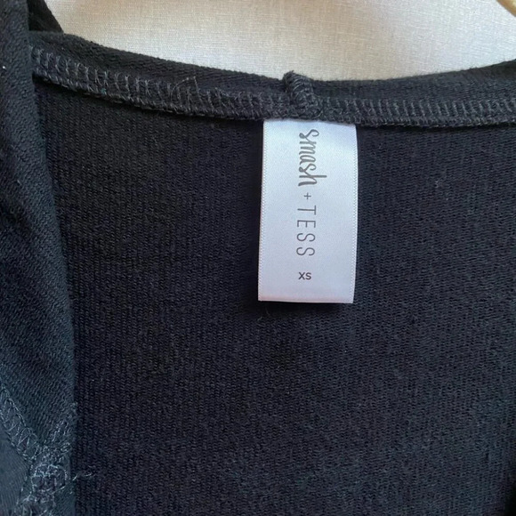 Smash & Tess Malibu hooded black zip up Romper Sz XS - Picture 9 of 11